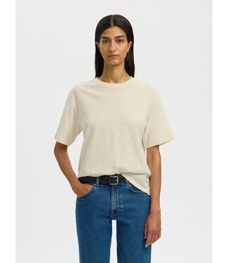SELECTED FEMME SLWADA SS LINEN BLEND TEE NOOS