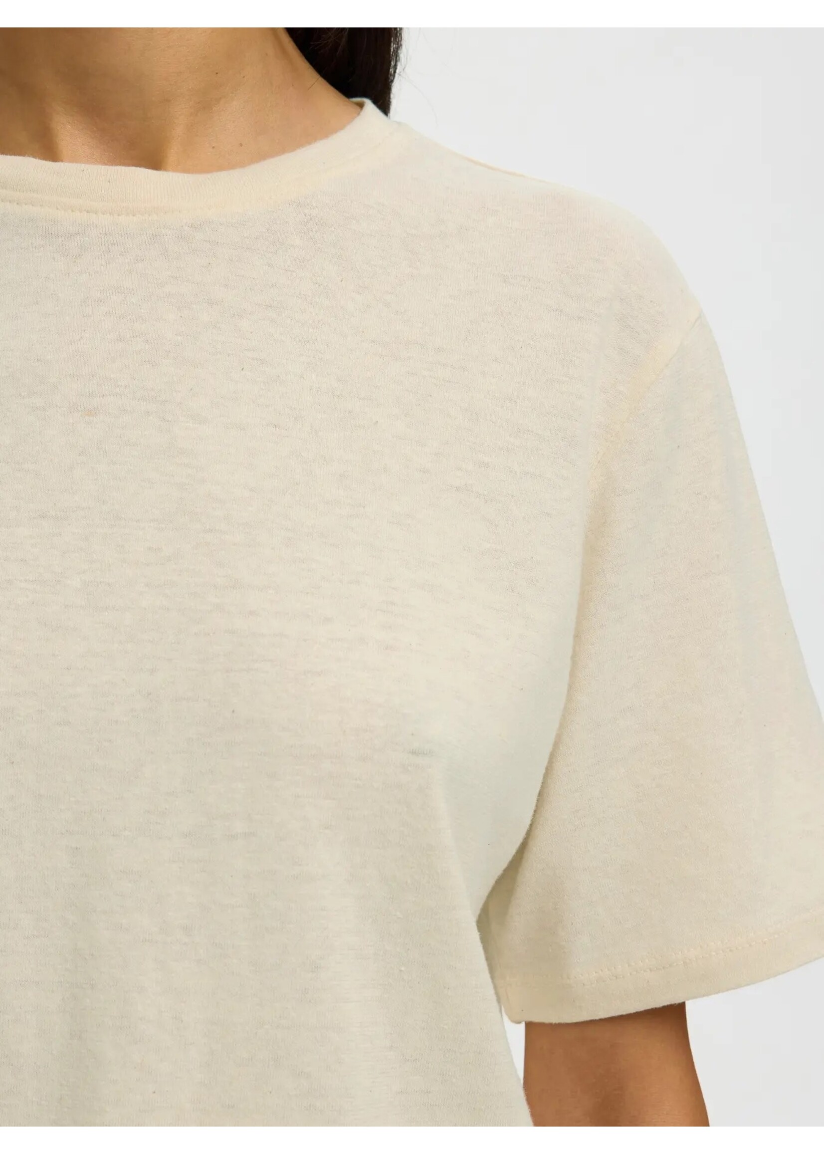 SELECTED FEMME SLWADA SS LINEN BLEND TEE NOOS