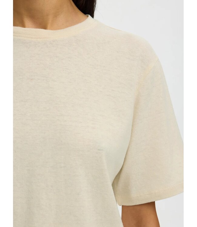 SELECTED FEMME SLWADA SS LINEN BLEND TEE NOOS