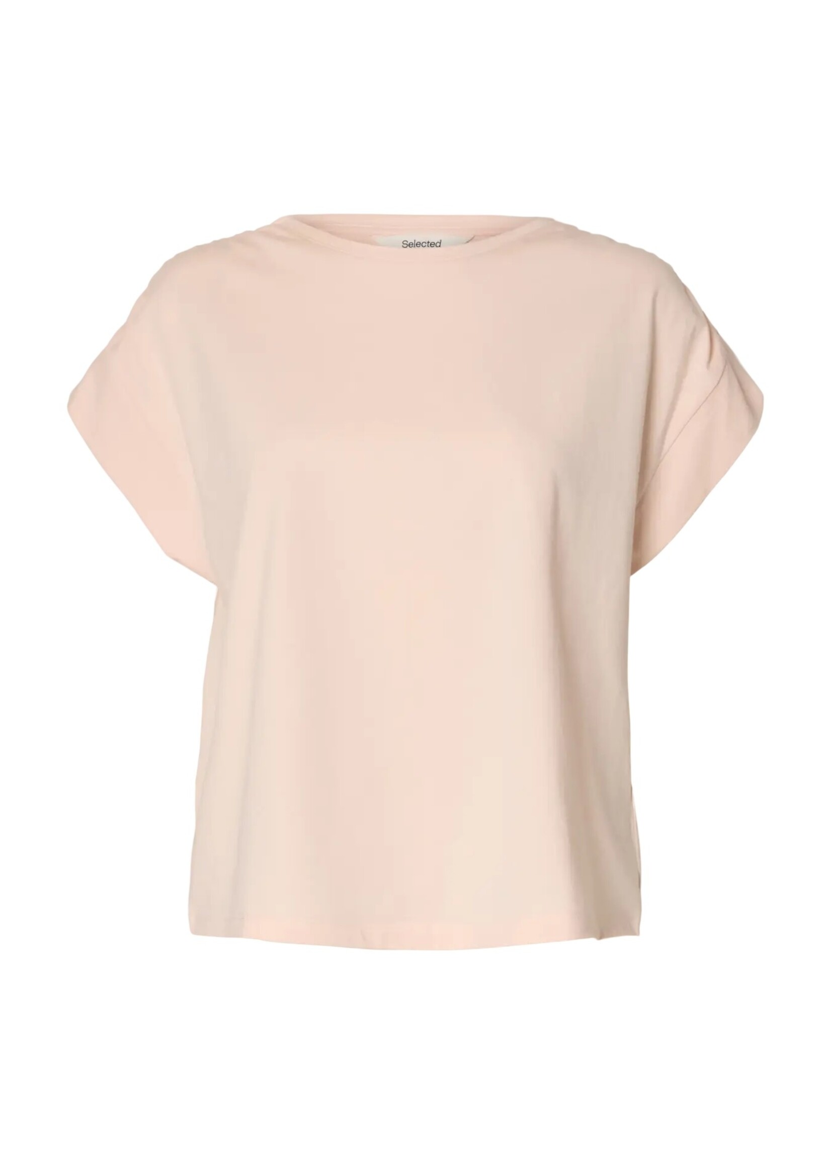 SELECTED FEMME SLFMILA GATHERED SS TEE PALE DOGWOOD