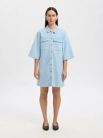 SELECTED FEMME SLFHARPER SHORT DRESS SKY BLUE