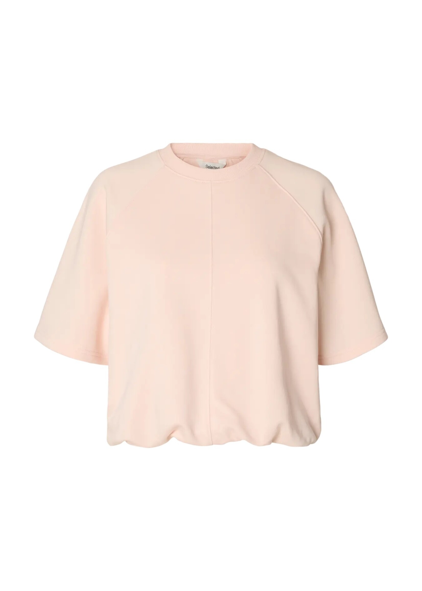 SELECTED FEMME SLWTABBY SS BUBBLE SWEAT PALE DOGWOOD