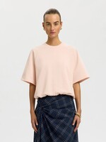 SELECTED FEMME SLWTABBY SS BUBBLE SWEAT PALE DOGWOOD