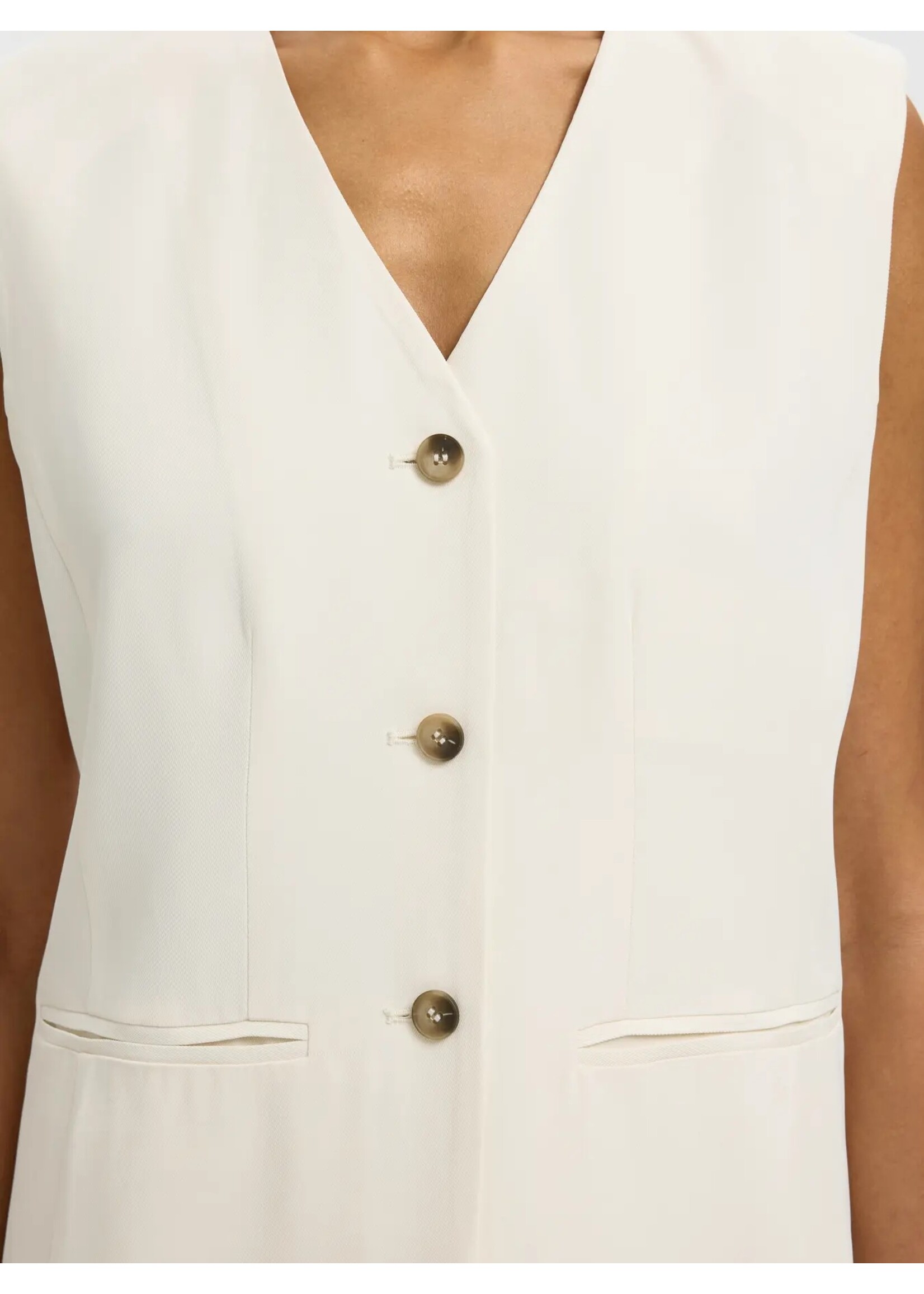 SELECTED FEMME SLFELLIE SL VEST EGRET