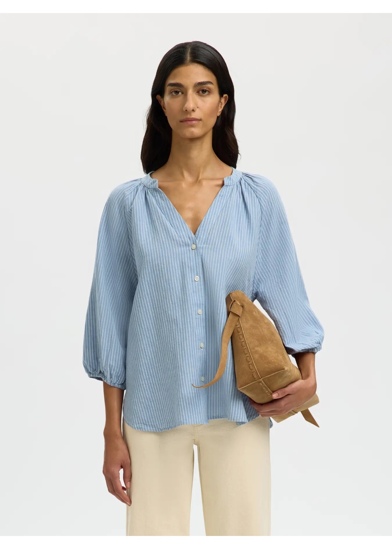 SELECTED FEMME SLWCLEO-ALBERTA LINEN SHIRT NOOS