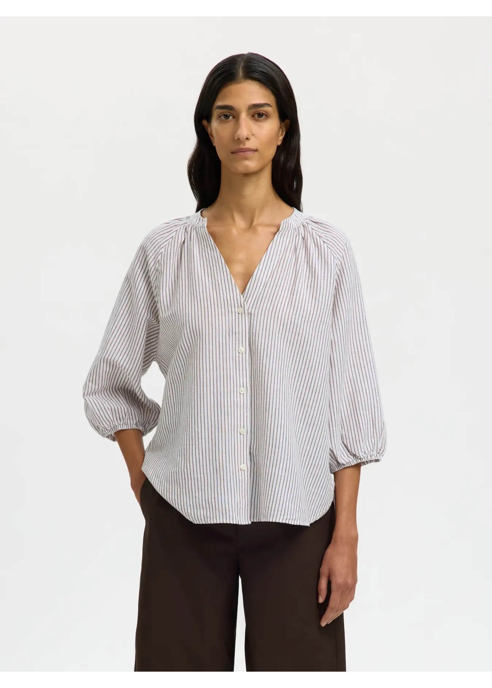 SELECTED FEMME SLWCLEO-ALBERTA LINEN SHIRT NOOS