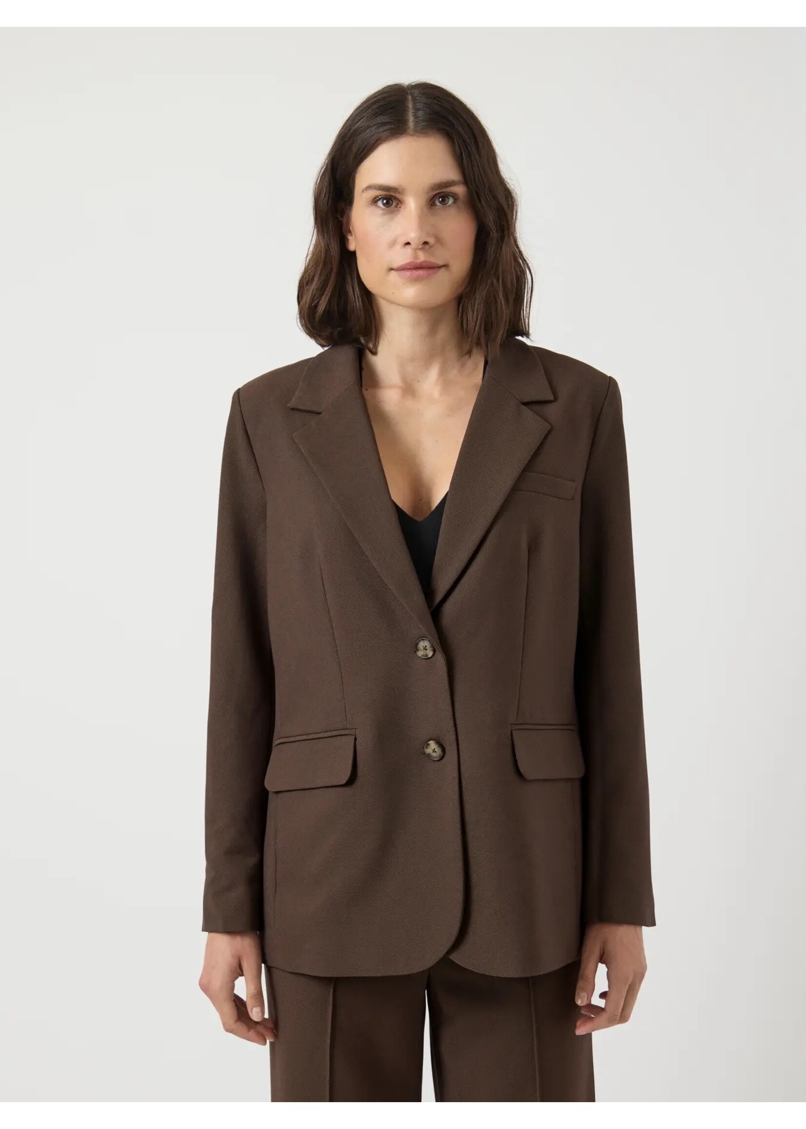 YAS YASREEMAJ LS BLAZER NOOS CHOCOLATE BROWN