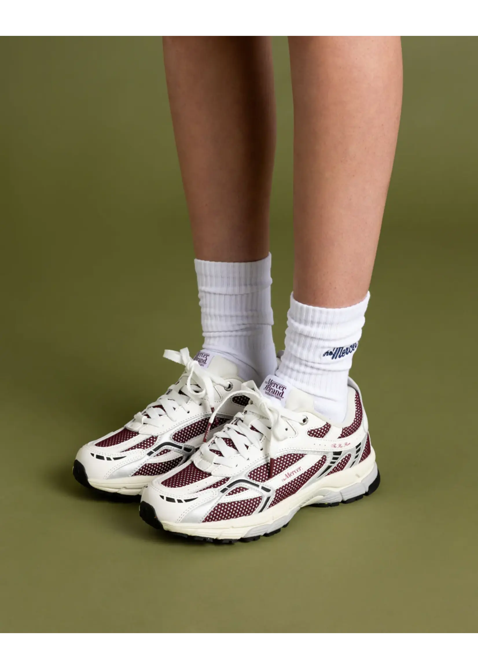 MERCER THE RE-RUN WHITE SILVER WHITE/RED