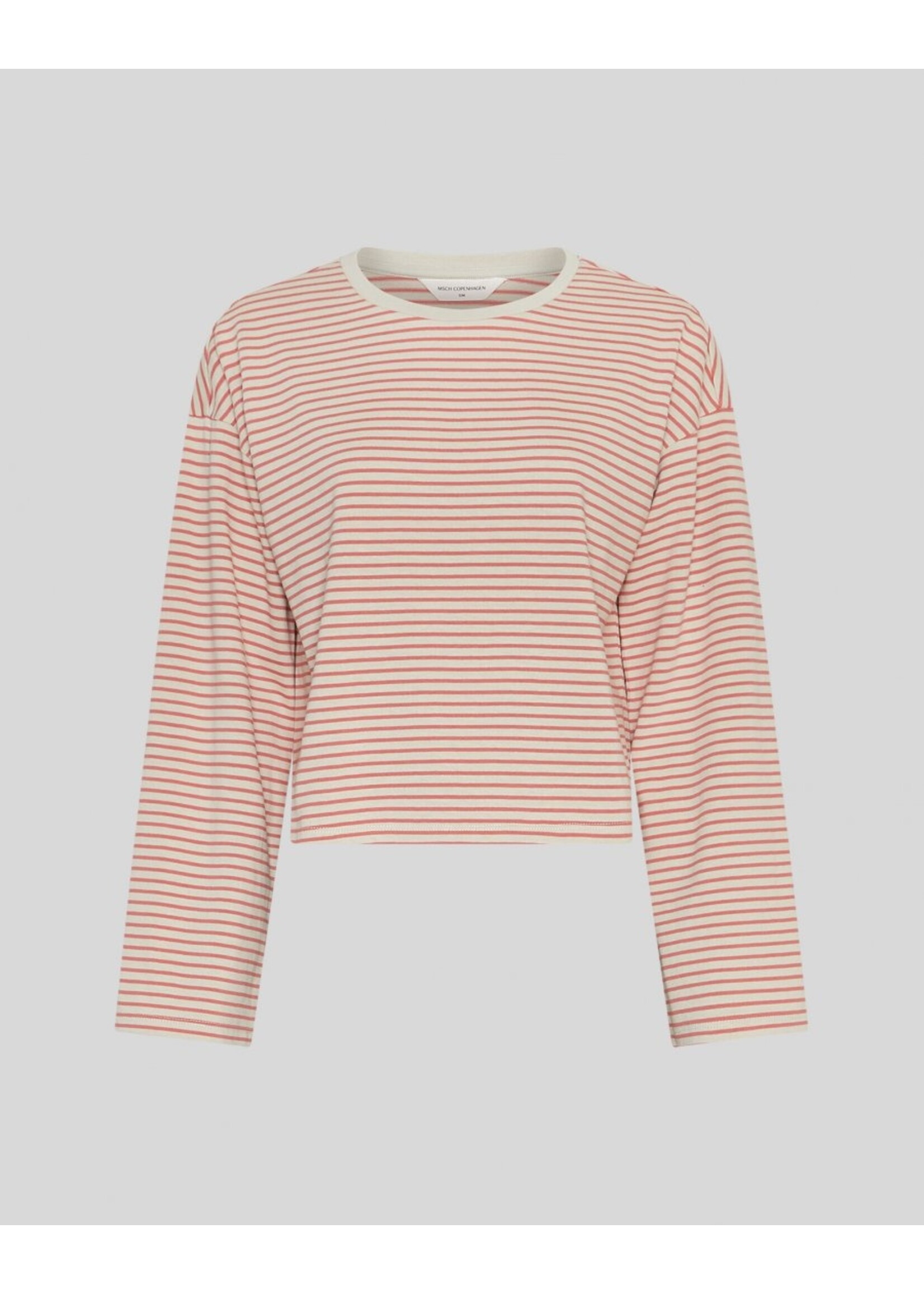 MOSS CPH MSCH KRESTIANE PULL STRIPED OATMEAL/ROSE