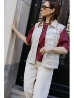 R.A DENIM STUDIO R.A D43 DENIM VEST ECRU-PURPLE