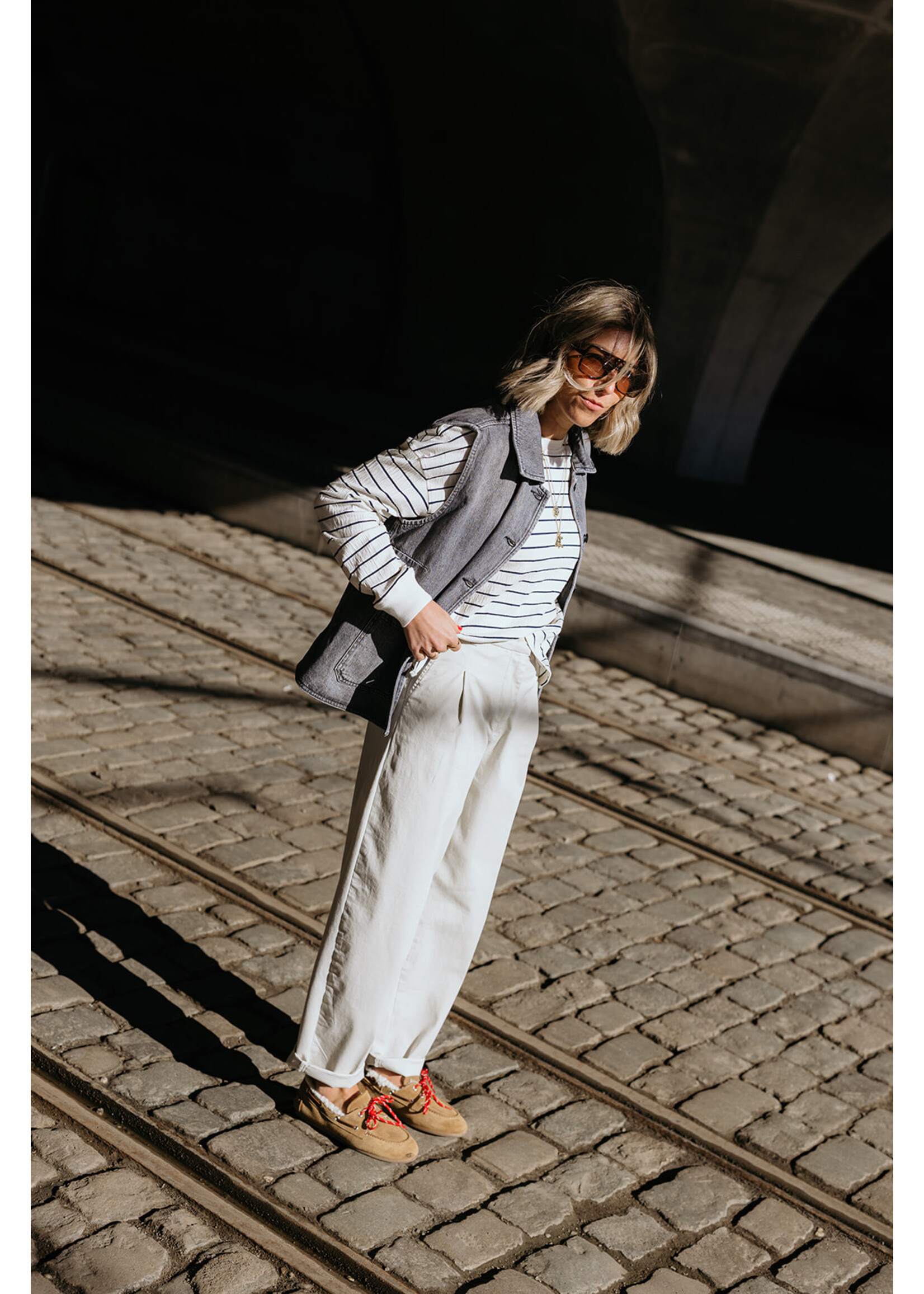 SELECTED FEMME SLWBARREL MILLE HW PANT NOOS MOONSTRUCK