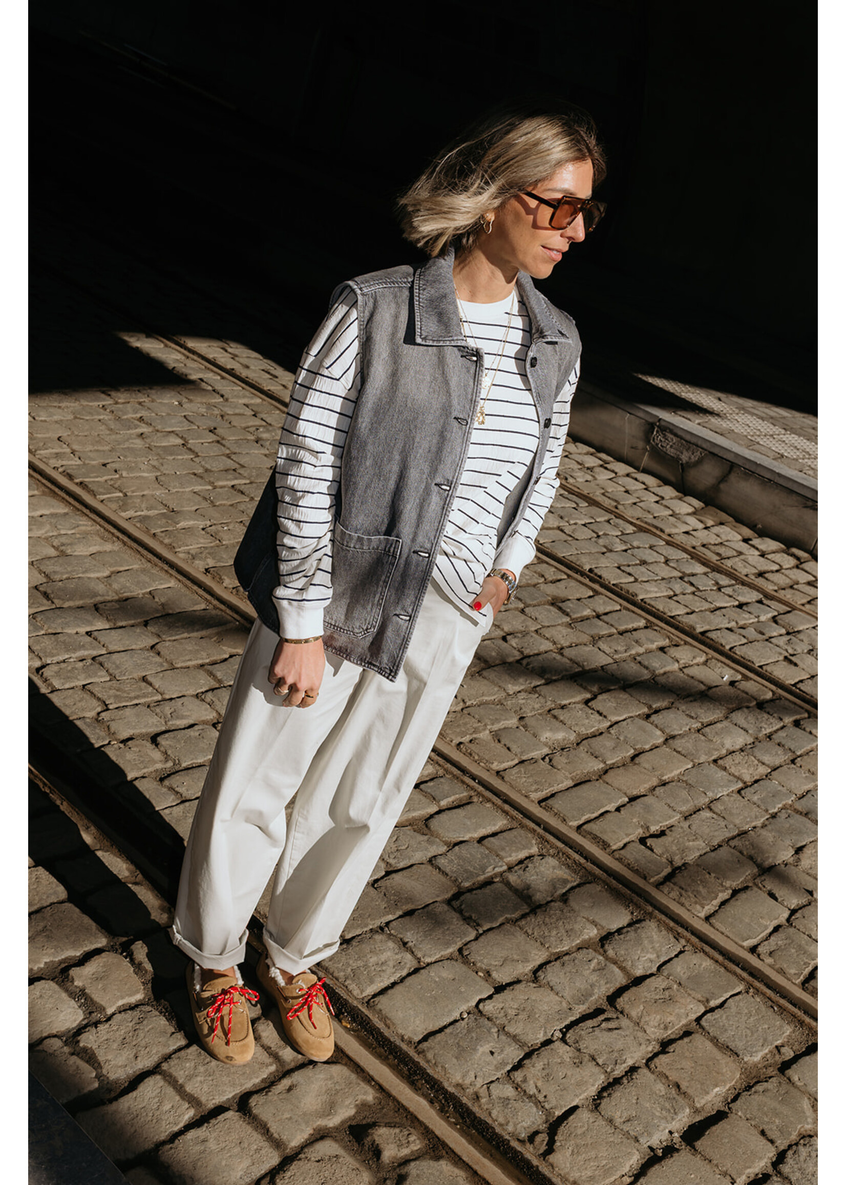 SELECTED FEMME SLWBARREL MILLE HW PANT NOOS MOONSTRUCK