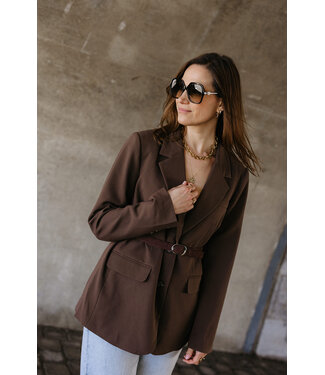 YAS YASREEMAJ LS BLAZER NOOS CHOCOLATE BROWN