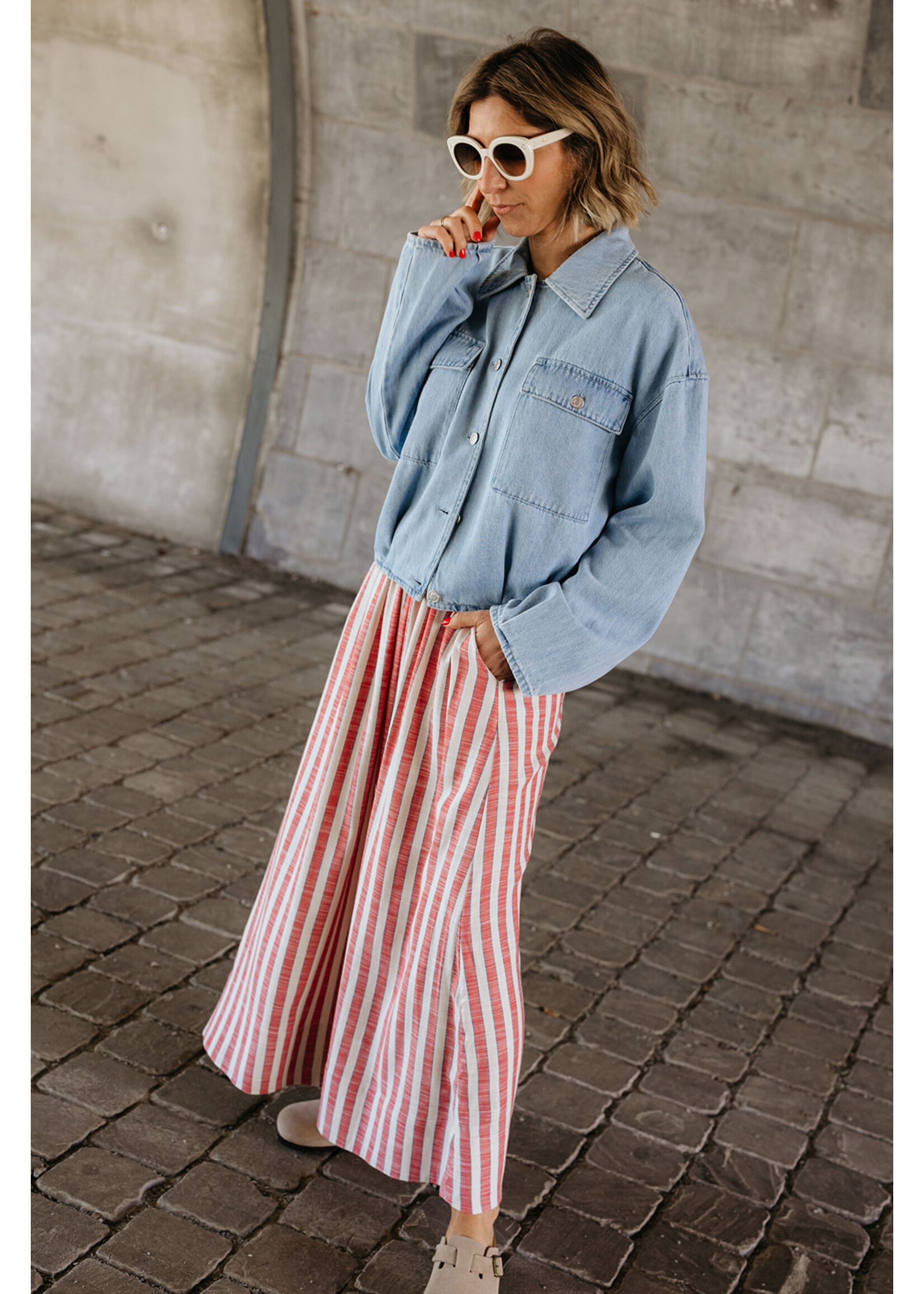 HELD HE JAX SKIRT RED BLUE STRIPE