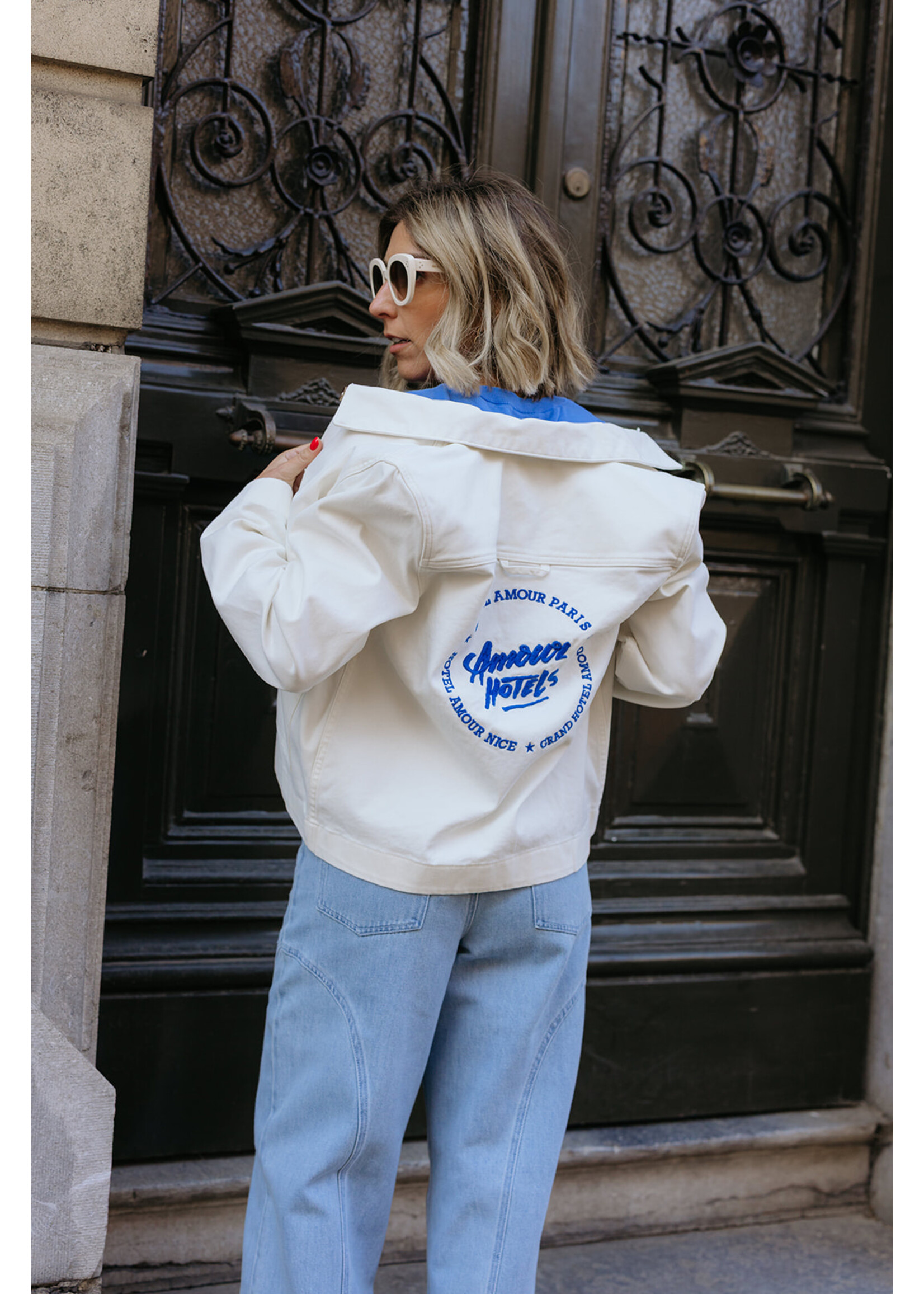 SELECTED FEMME SLFRELAXED HOTEL AMOUR JACKET EGRET