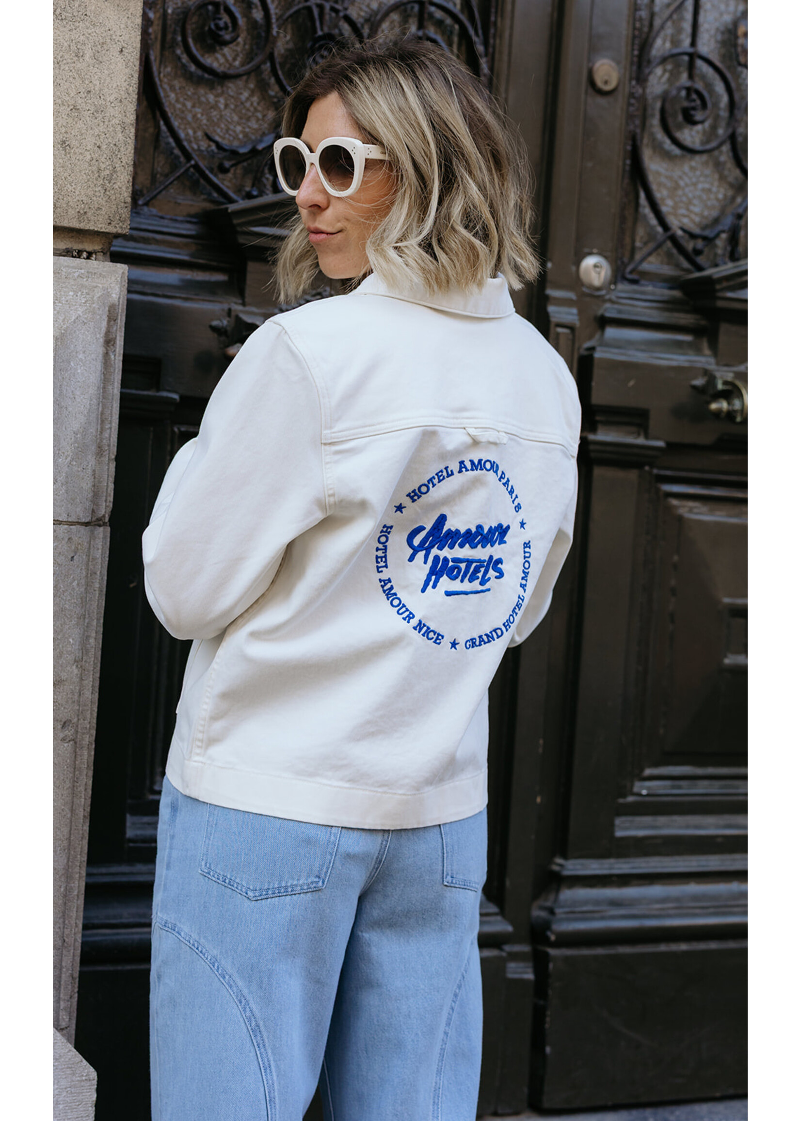 SELECTED FEMME SLFRELAXED HOTEL AMOUR JACKET EGRET