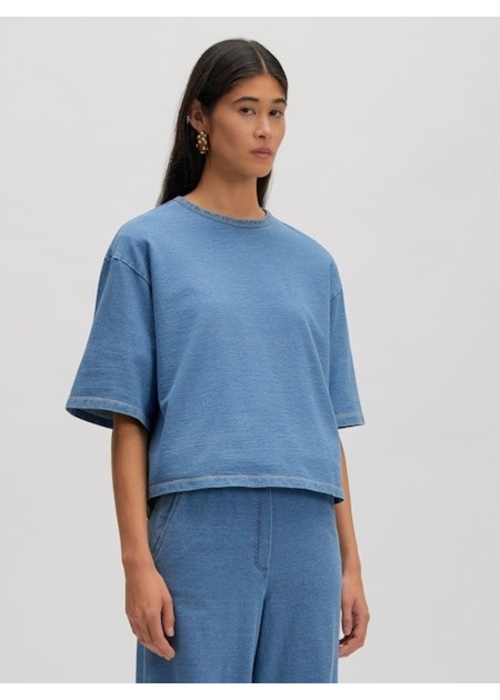 EDITED ED ENZO T-SHIRT SS DENIM WASH