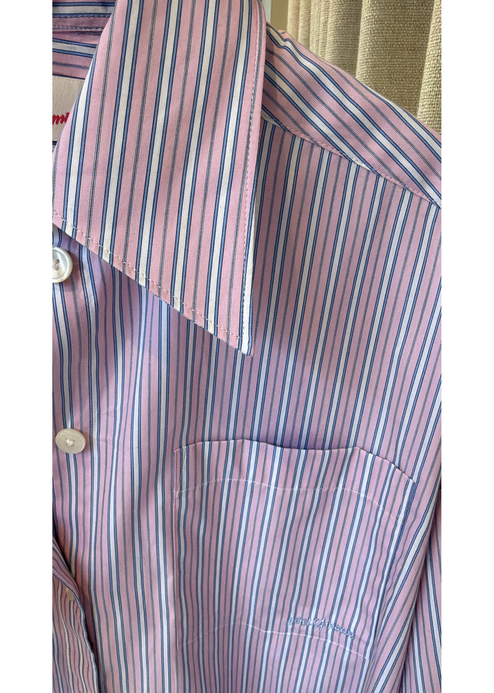 SELECTED FEMME SLFHOTEL AMOUR OVERSIZE LS SHIRT PINK/BLUE/WHITE