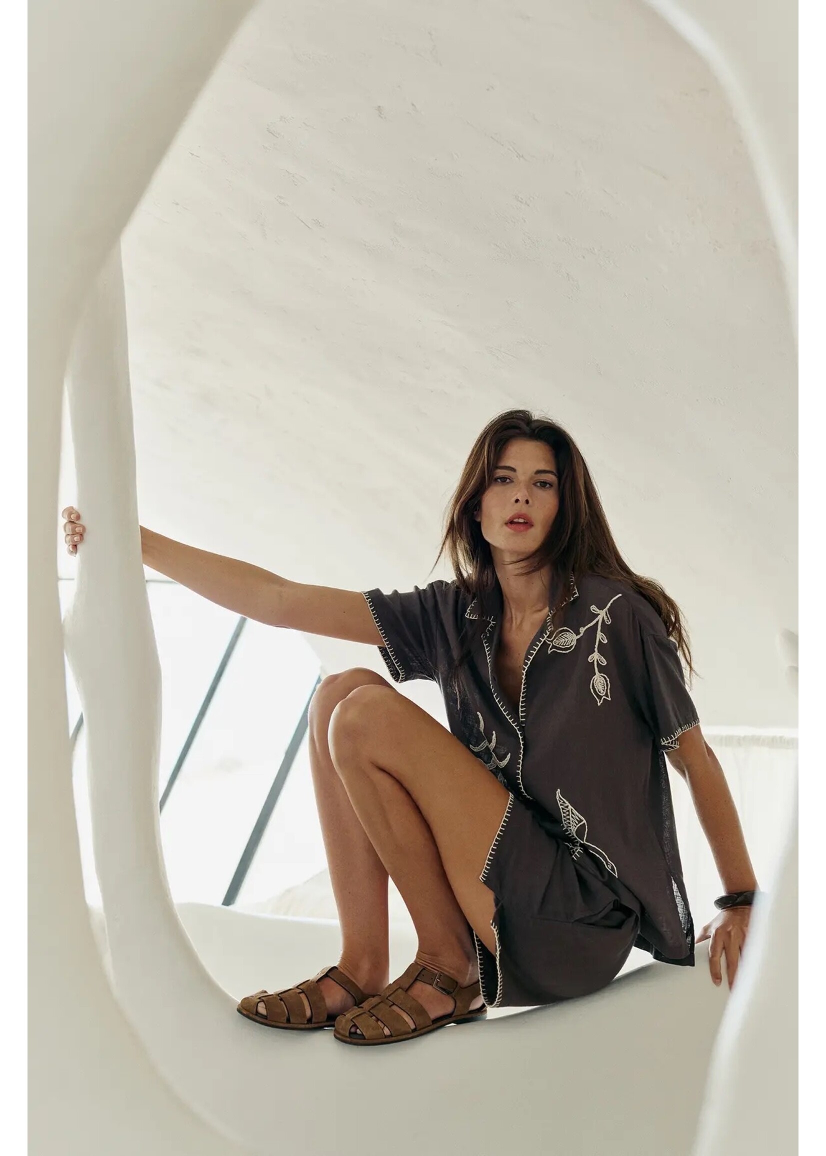 INDI & COLD IC SS SHIRT CARBON AD181