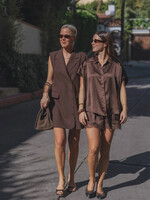 LES SOEURS LS HELENA BLAZER DRESS BROWN