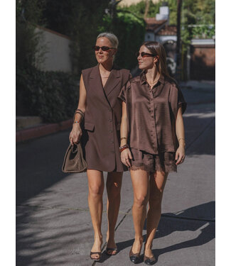 LES SOEURS LS HELENA BLAZER DRESS BROWN