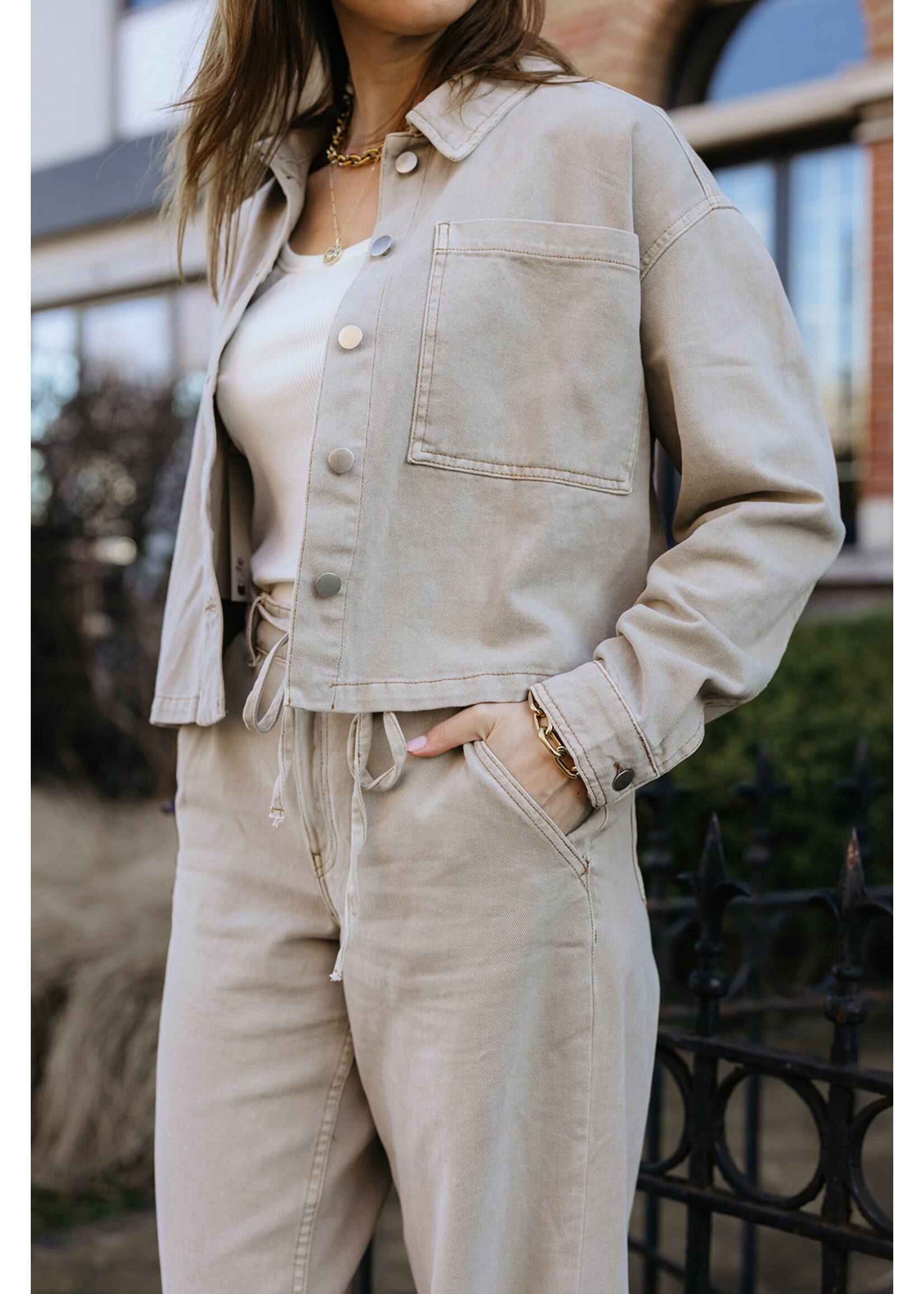 MOSS CPH MSCH LIO SHIRT SAND WASH