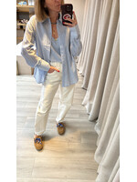 MbyM M-AULORA LS BLOUSE LIGHT BLUE /STRIPES WHITE