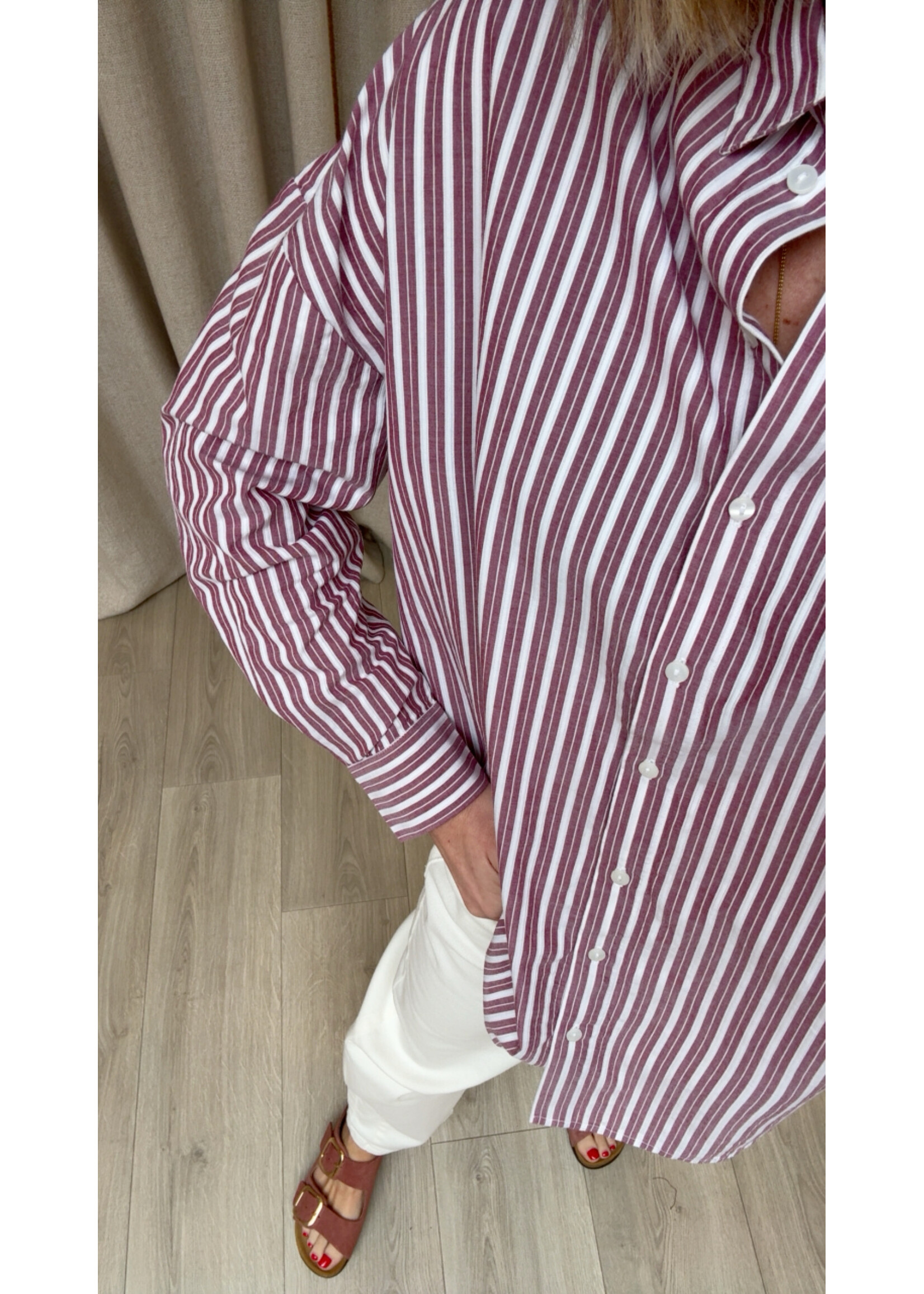 SELECTED FEMME SLFEMMA -SANNI LS  STRIPED SHIRT NOOS