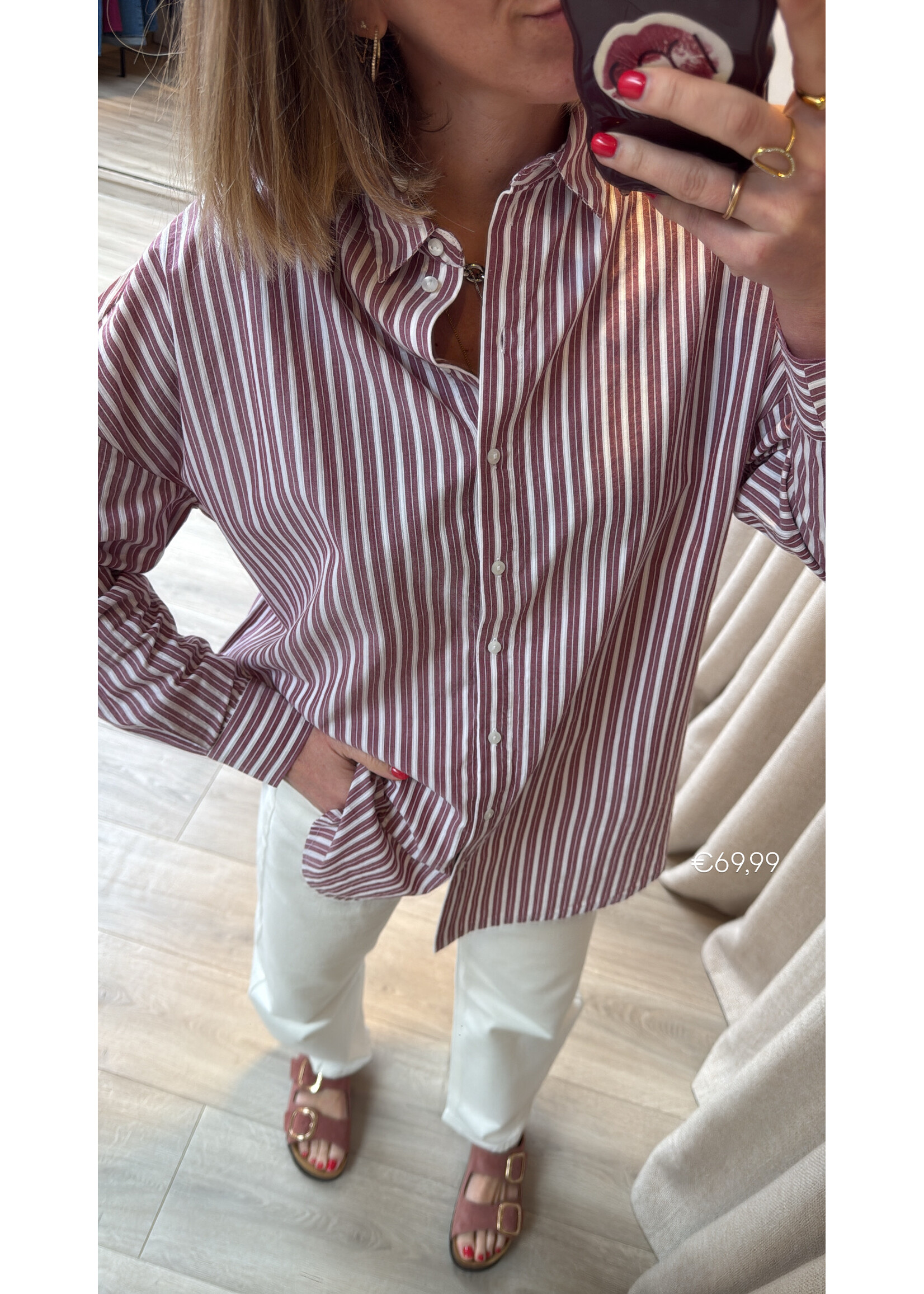 SELECTED FEMME SLFEMMA -SANNI LS  STRIPED SHIRT NOOS