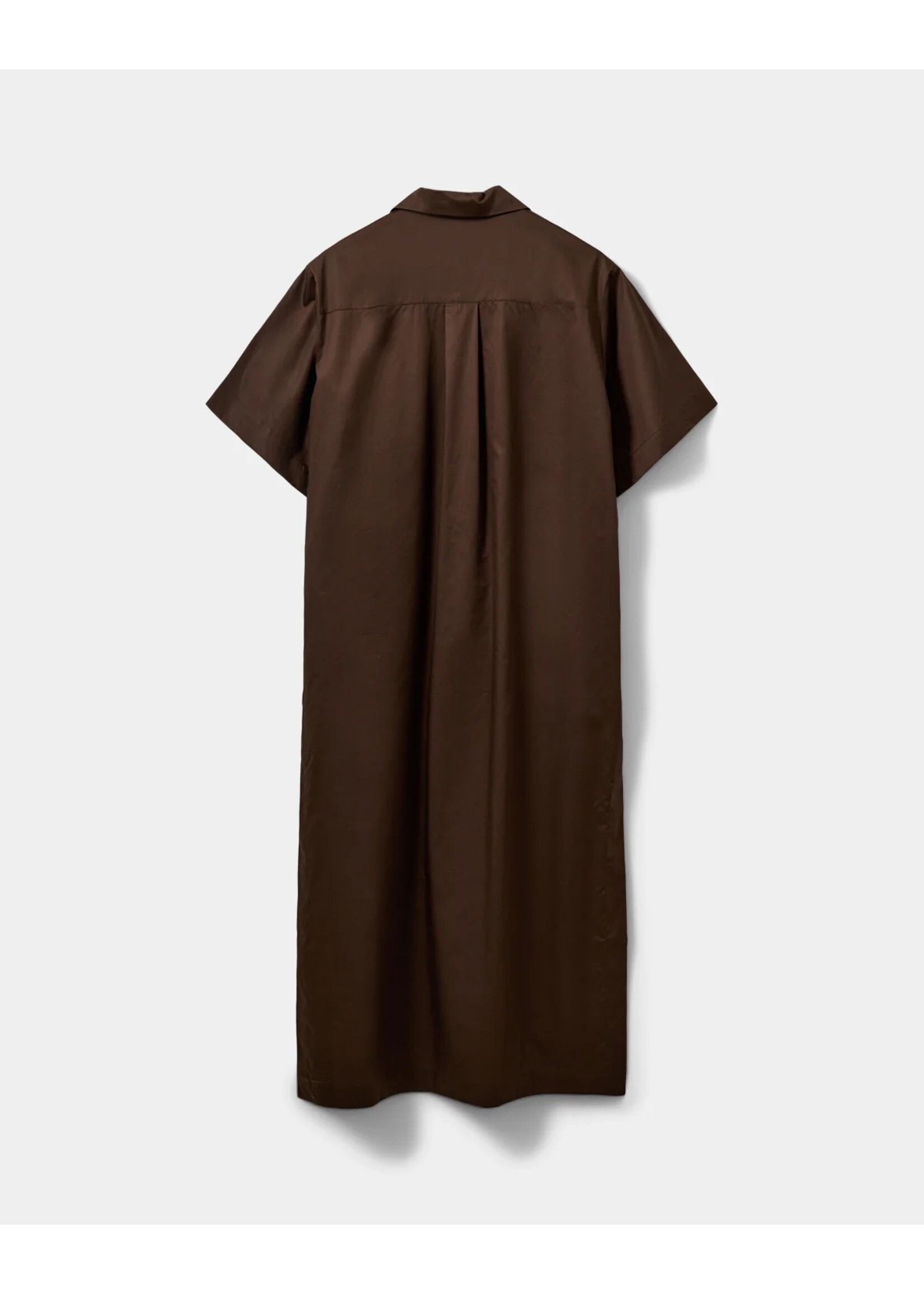 SOFIE SCHNOOR SS ASANA OVERSIZE SHIRT DRESS INTENSE BROWN