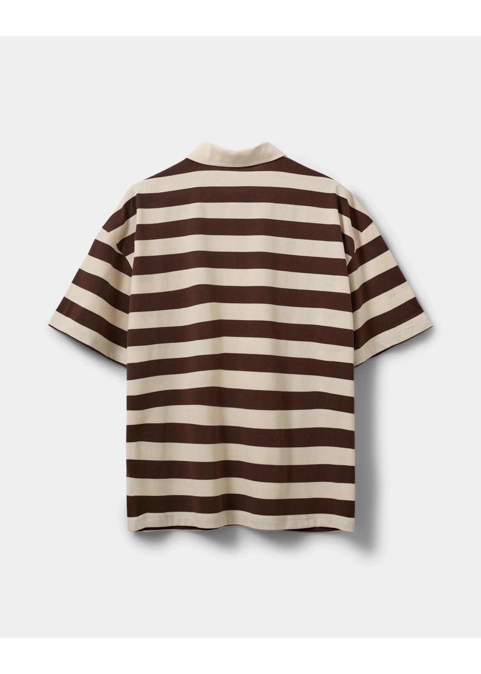 SOFIE SCHNOOR SS PILSW OVERSIZE STRIPED POLO SHIRT OFF WHITE