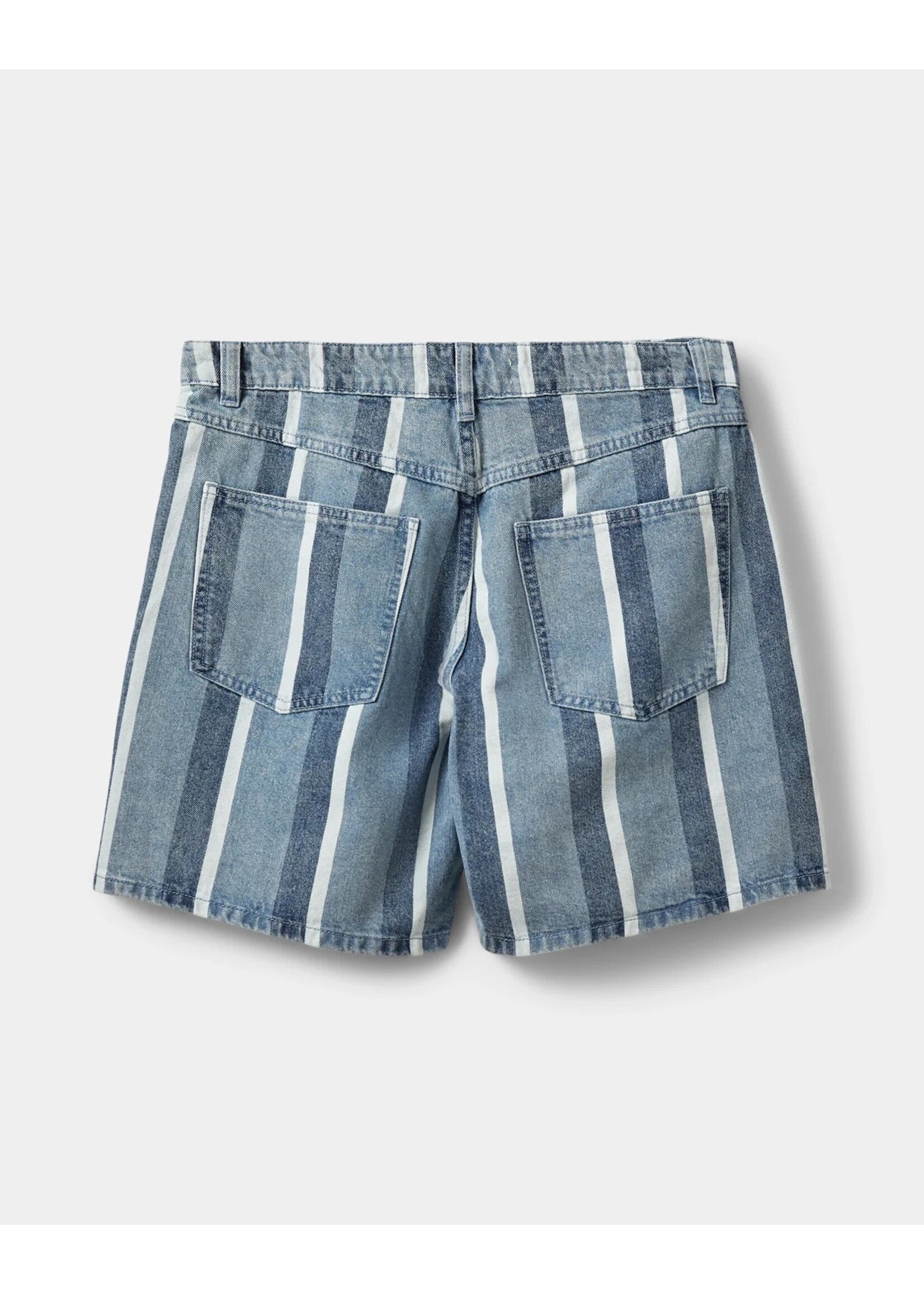 SOFIE SCHNOOR SS OZILASW STRIPED  BLUE DENIM SHORTS