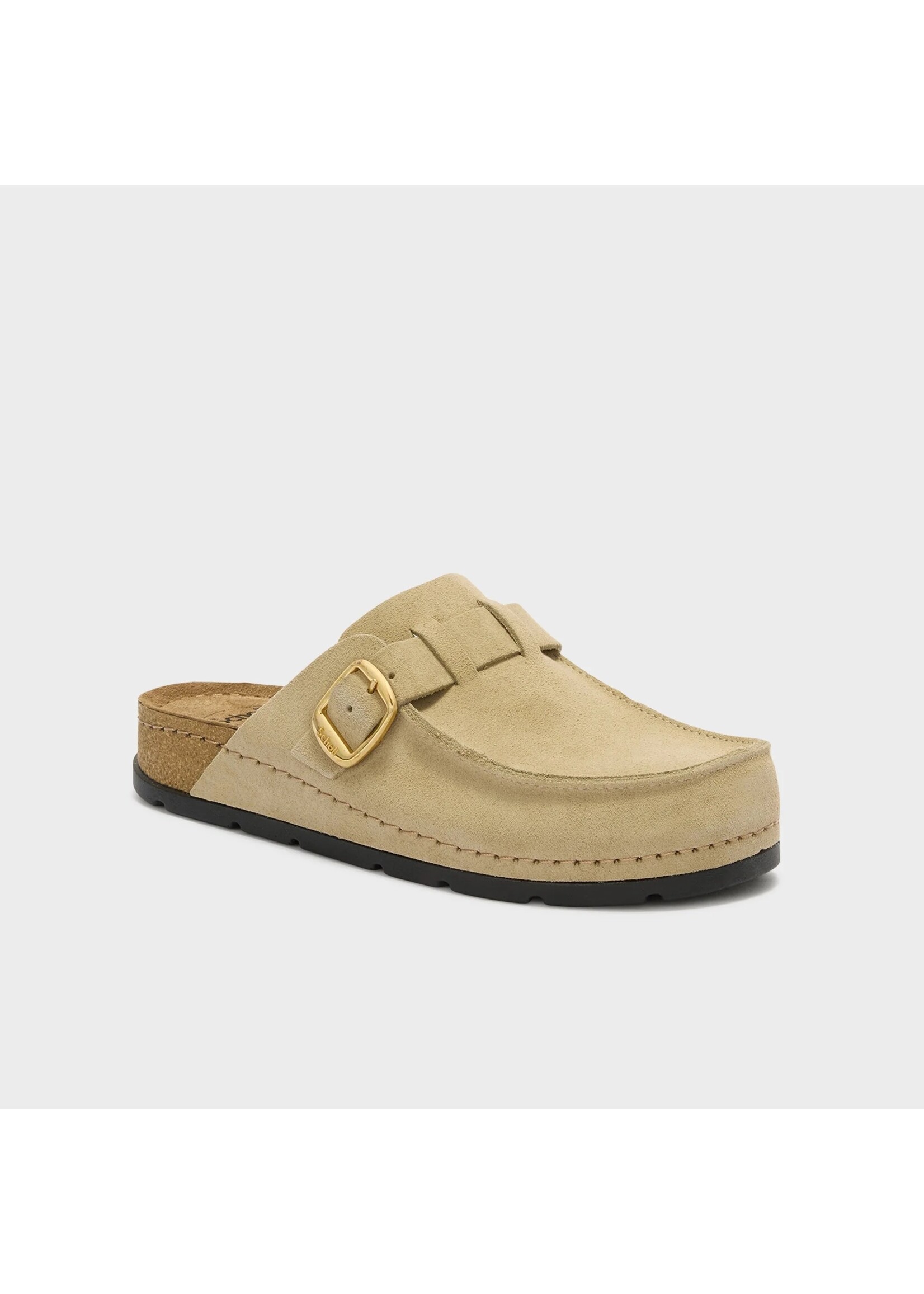 SCHOLL SC BORA MOCCASIN SUE-W F31715 DARK BEIGE