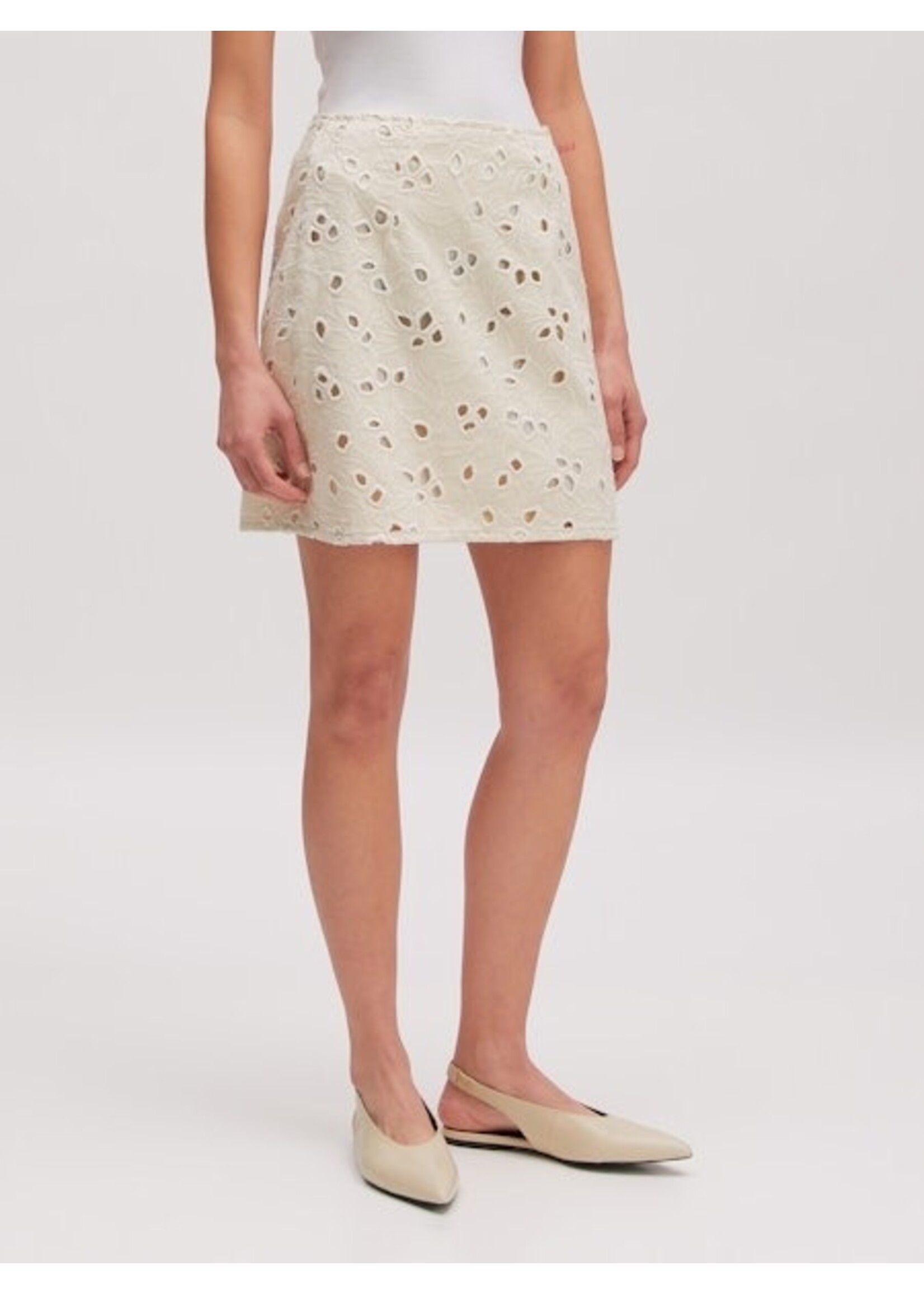 EDITED ED JOSIE DENIM SKIRT NATURAL BEIGE