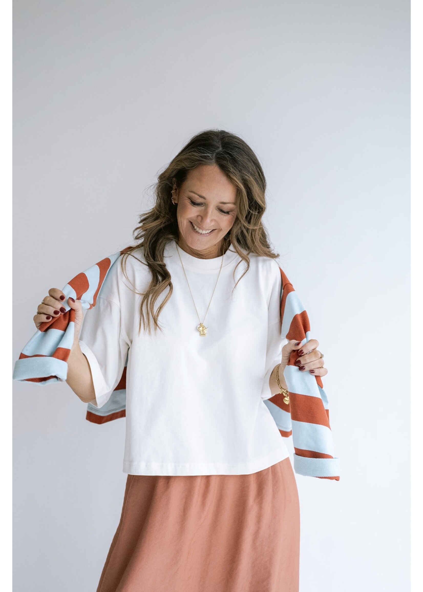 HELD HE VIKTOR TEE WHITE/RUST