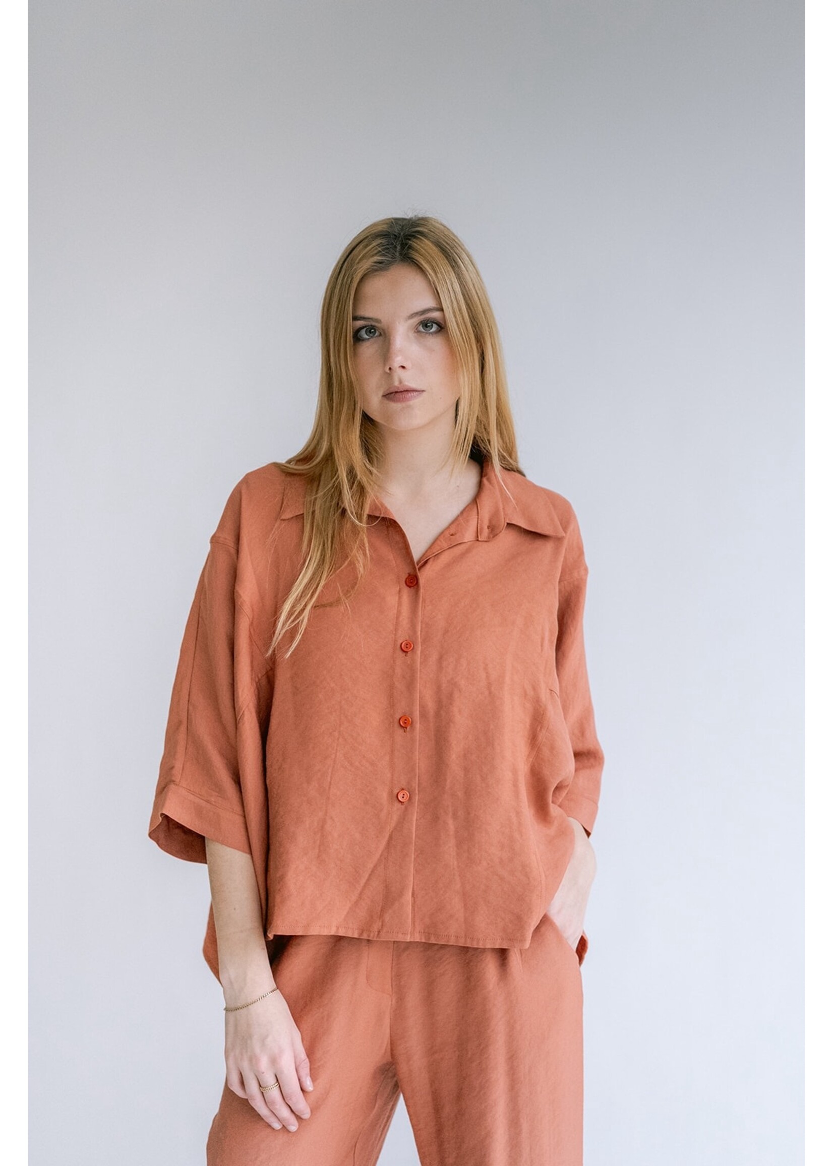 HELD HE METTE BLOUSE BRILLIANT RUST