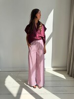 LIVTHELABEL LTL LEONIE PANTS PINK/BURGUNDY STRIPES