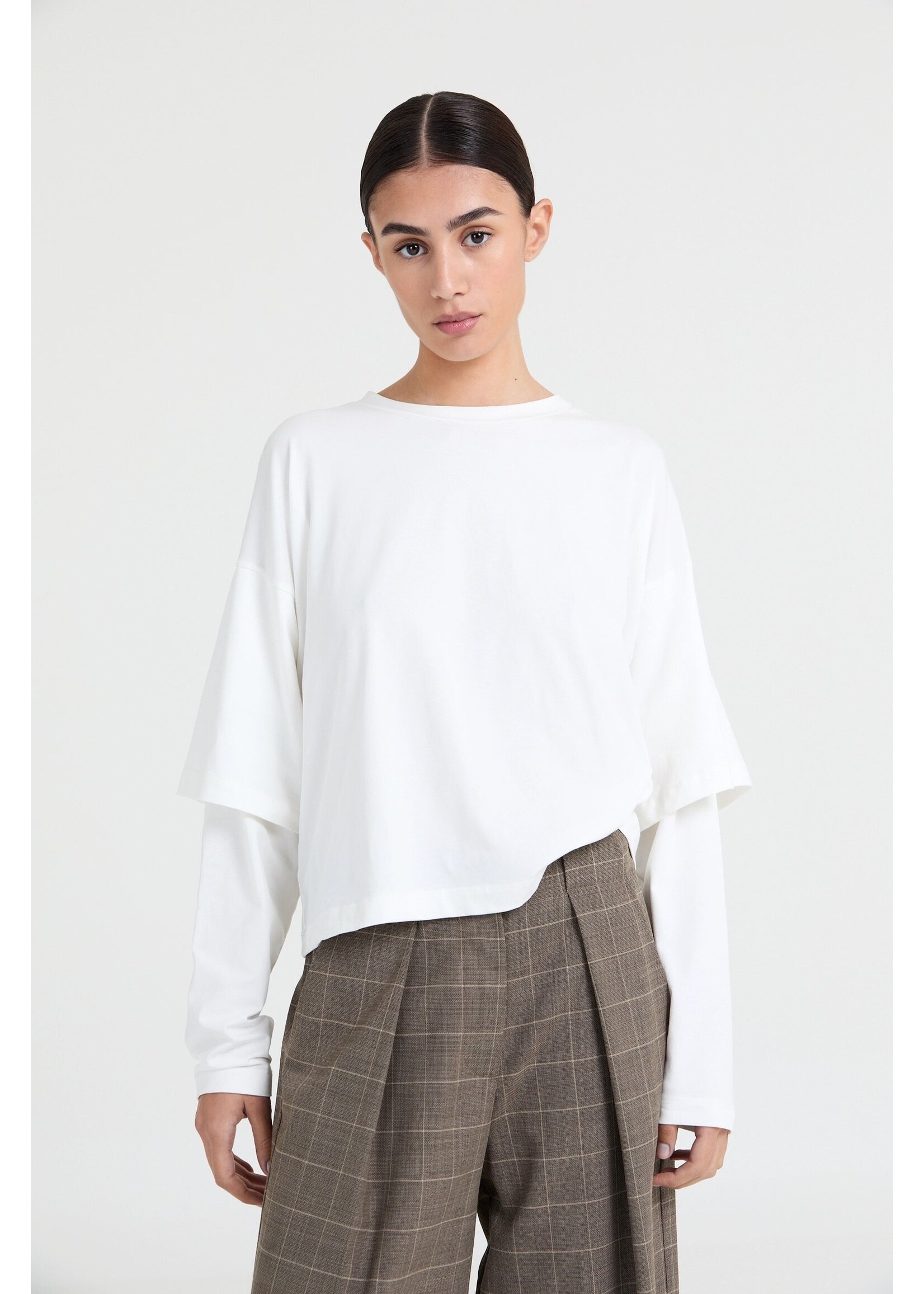 LIVTHELABEL LTL FELINE TSHIRT LM OFF WHITE