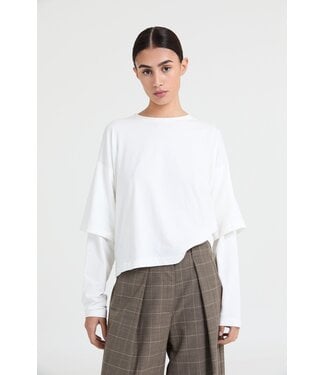 LIVTHELABEL LTL FELINE TSHIRT LM OFF WHITE