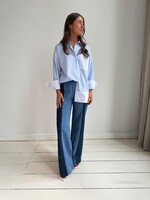 LIVTHELABEL LTL JADE SHIRT BLUE STRIPED