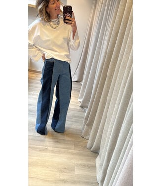 LIVTHELABEL LTL JOEY DENIM PANTS TWO COLOR BLUE