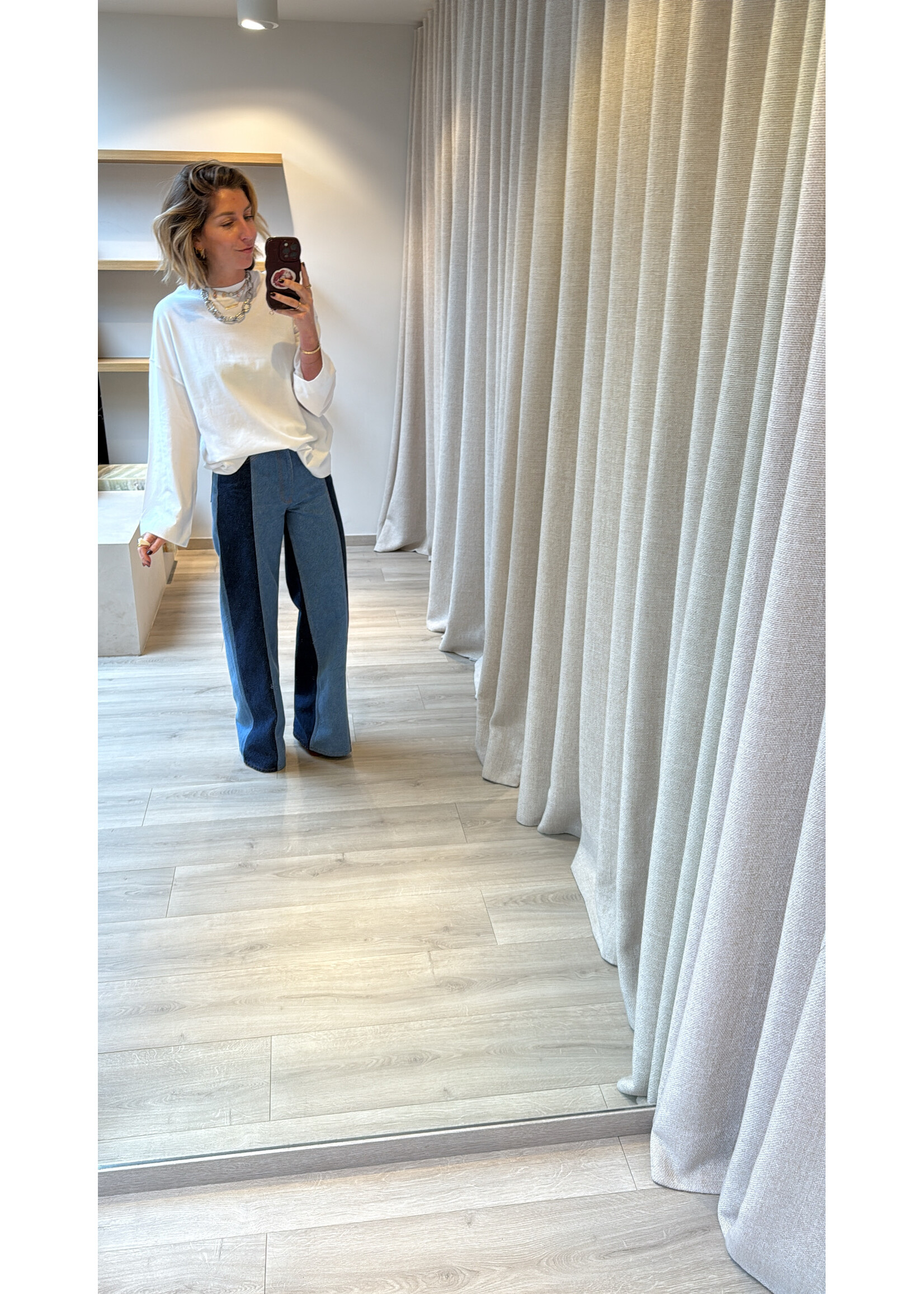 LIVTHELABEL LTL JOEY DENIM PANTS TWO COLOR BLUE