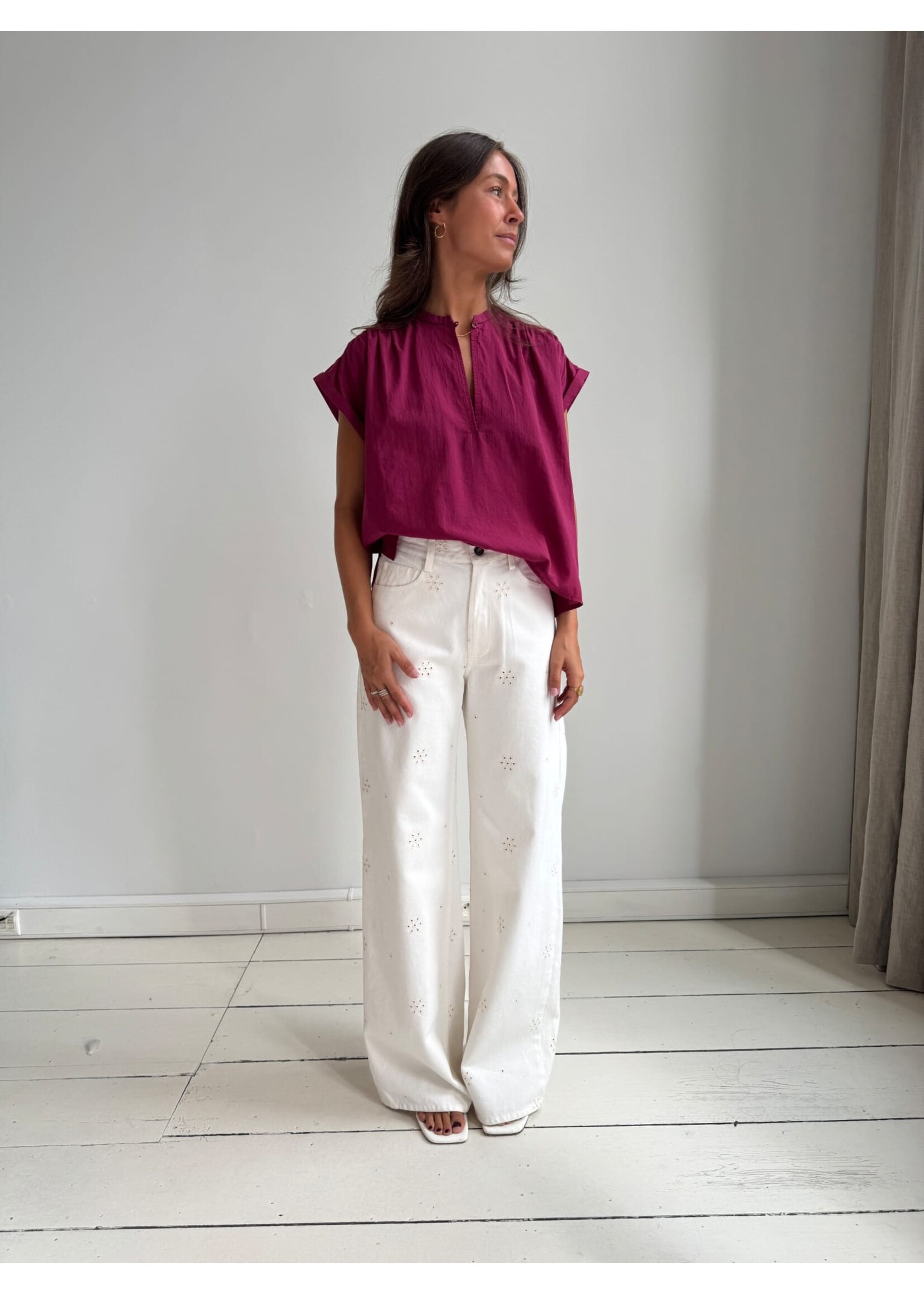 LIVTHELABEL LTL JOEY EMBROIDERY JEANS ECRU