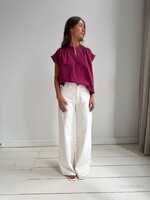 LIVTHELABEL LTL YULIA SS SHIRT BURGUNDY