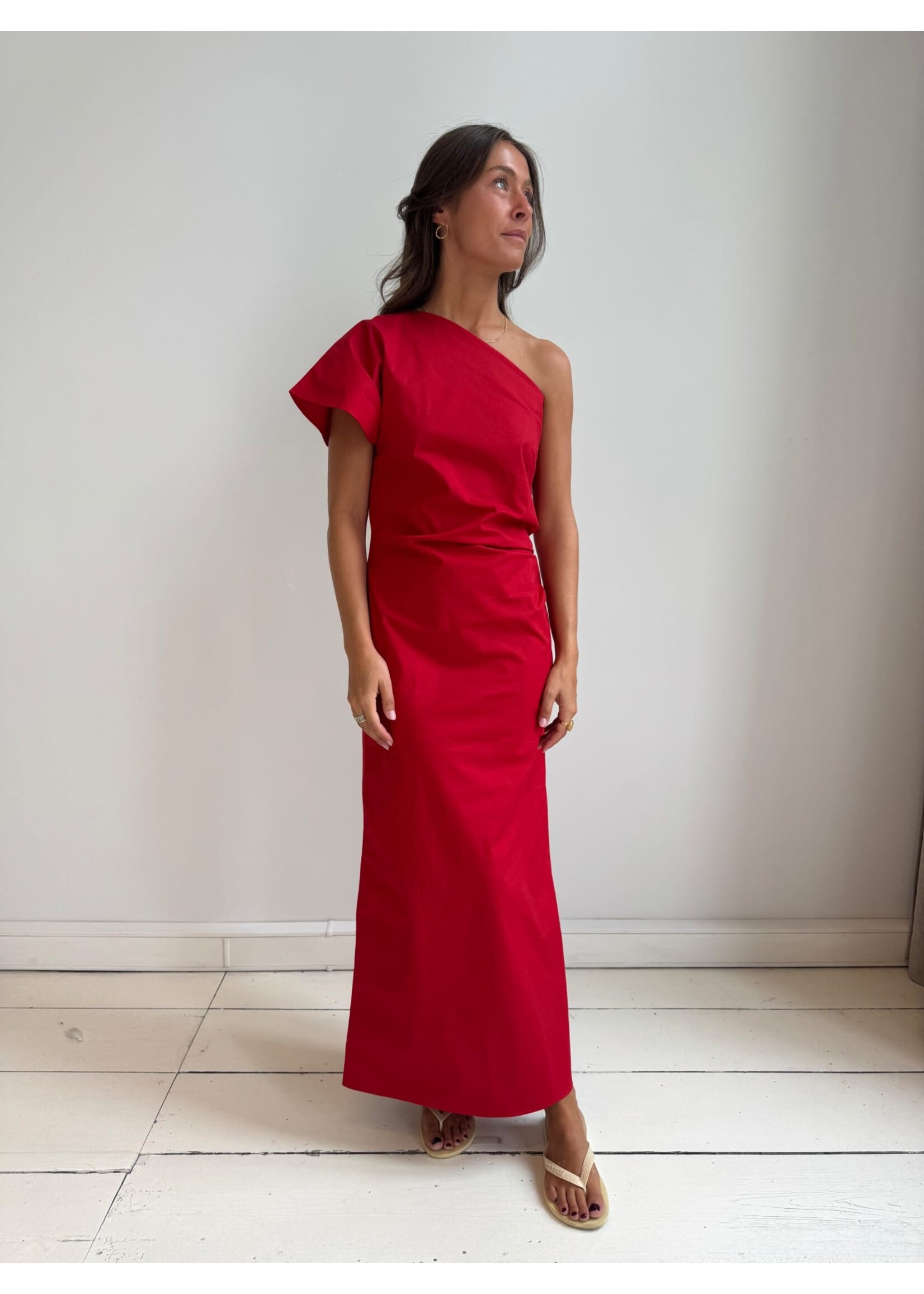 LIVTHELABEL LTL SASHA HALF SHOULDER DRESS