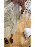 EDITED ED HANNI SHIRT LS STRIPE CREAM/BLUE