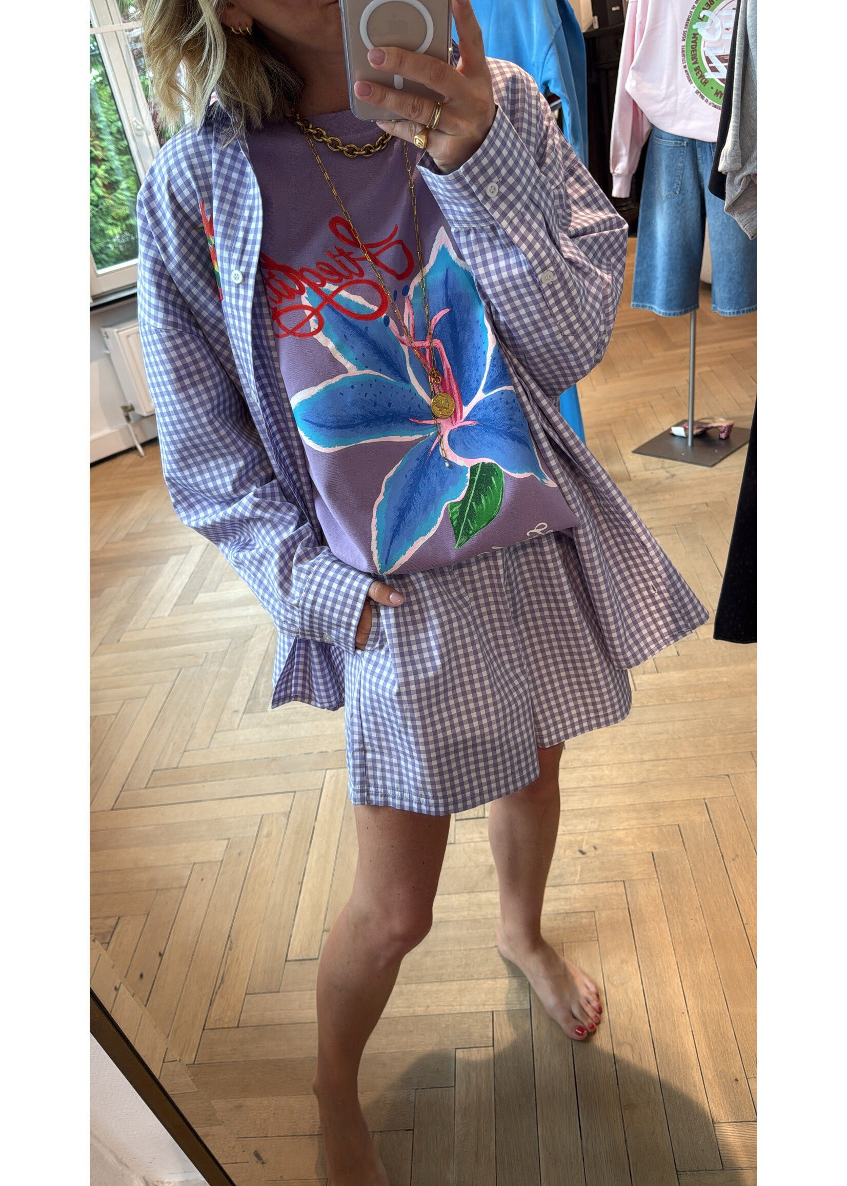 STIEGLITZ ST CLAUDIA OVERSIZED T-SHIRT PURPLE