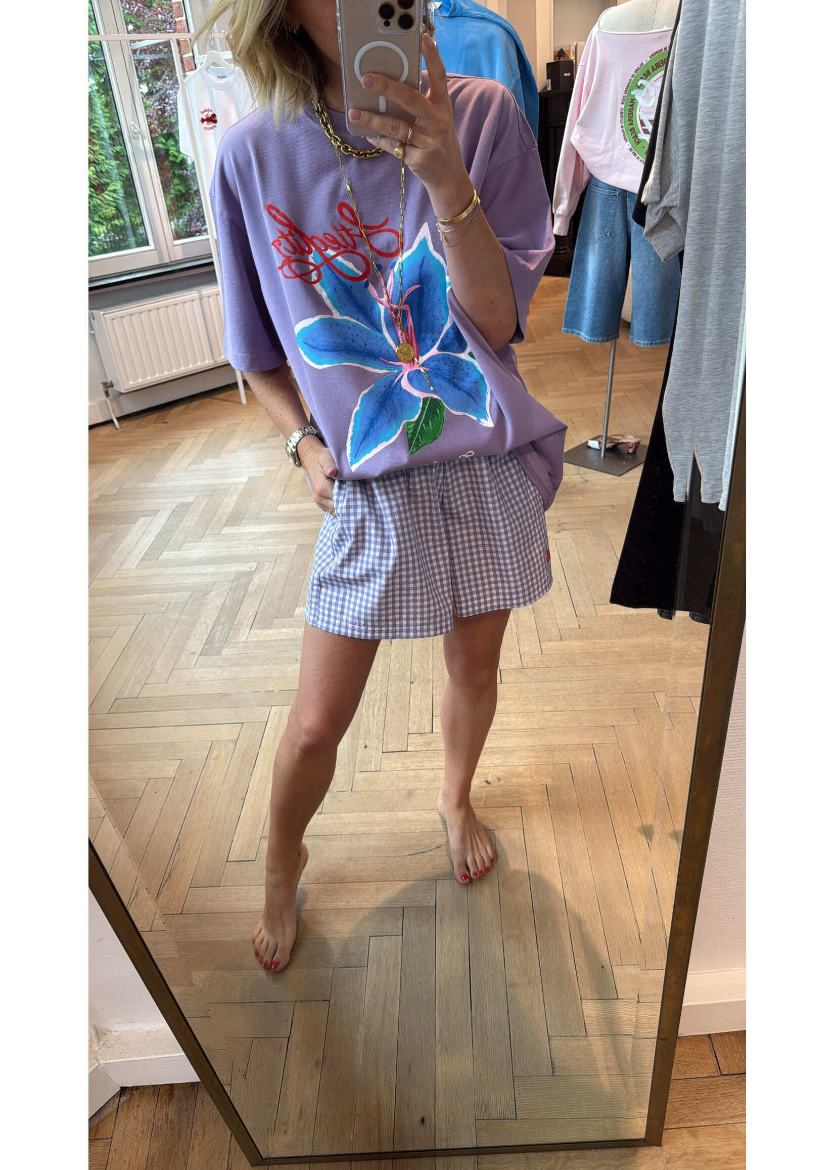 STIEGLITZ ST CLAUDIA OVERSIZED T-SHIRT PURPLE