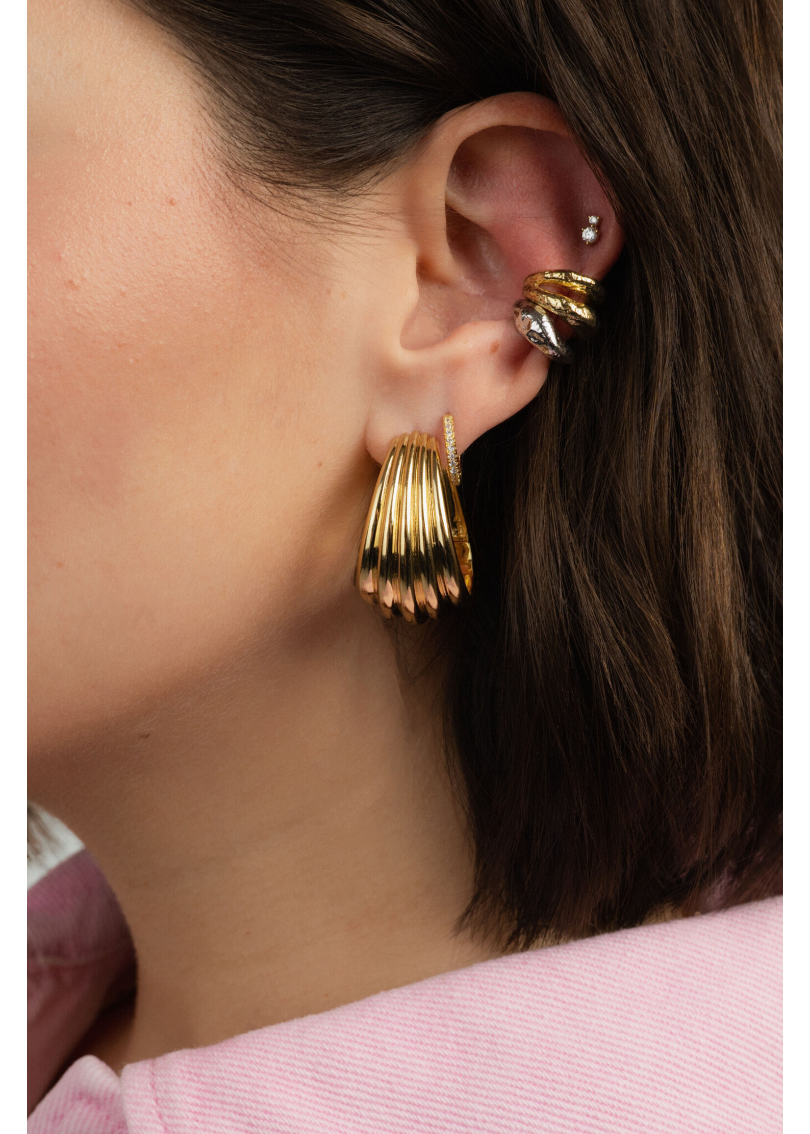 LES SOEURS LS EARCUFF JUNE SINGLE ZILVER