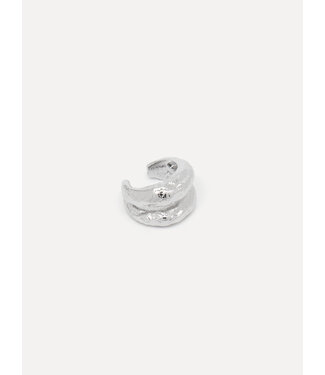 LES SOEURS LS EARCUFF JUNE DOUBLE ZILVER